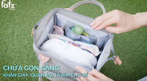 Ba lô bỉm sữa có kết hợp túi bảo quản bình sữa - Multifit - Fatzbaby - FB2020SL - Ảnh 7