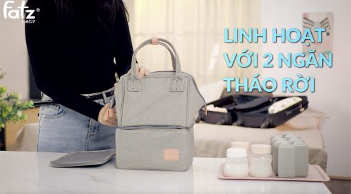 Ba lô bỉm sữa có kết hợp túi bảo quản bình sữa - Multifit - Fatzbaby - FB2020SL - Ảnh 6