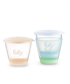 Cốc trữ thức ăn dặm xếp chồng (Bộ 3 cốc) 150 ML Fatzbaby FB0060N