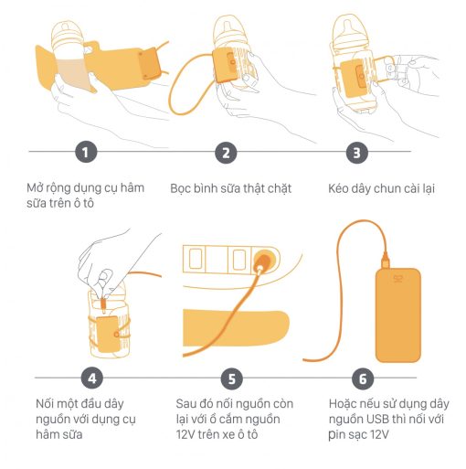 Dụng cụ hâm sữa trên ô tô có kèm Adaptor FB3100MX - Ảnh 11