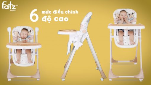 Ghế cao ăn dặm cho bé FB7202BN (màu nâu) - Ảnh 7