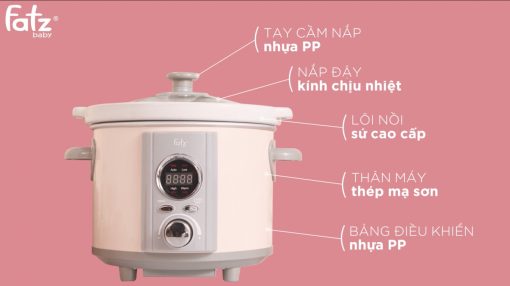 Nồi nấu chậm thông minh hẹn giờ 2.5L - SLOW 4 - FB9215MT (màu trắng) - Ảnh 2