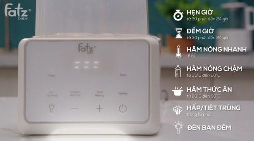 Máy hâm sữa tiệt trùng điện tử Duo 3 PLUS + Fatzbaby FB3094TK - Ảnh 11