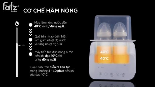Máy hâm sữa tiệt trùng điện tử Duo 4 Fatzbaby FB3095MX - Ảnh 6