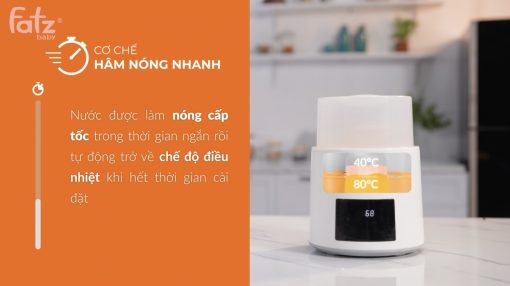 Máy hâm sữa tiệt trùng điện tử 4 bình - Quatro 1 - Fatzbaby FB3015CY - Ảnh 11
