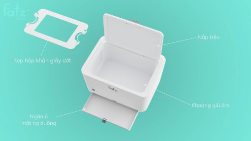 Máy ủ ấm khăn giấy ướt Fatzbaby có ngăn đựng mặt nạ dưỡng- Warm 3 - FB7250BT - Ảnh 8