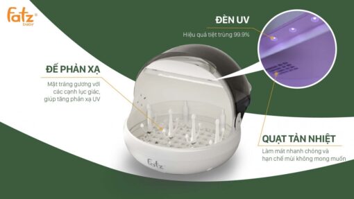 Máy úp bình sữa tiệt trùng UVC sấy khô & bảo quản - Tidy 1 - FB4268WM - Ảnh 16