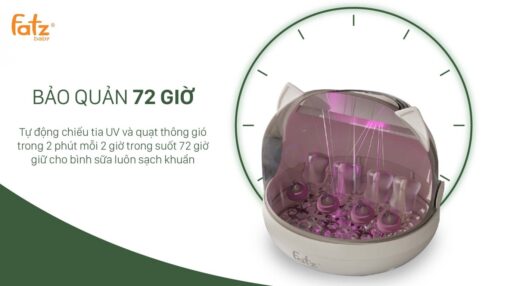 Máy úp bình sữa tiệt trùng UVC sấy khô & bảo quản - Tidy 1 - FB4268WM - Ảnh 14