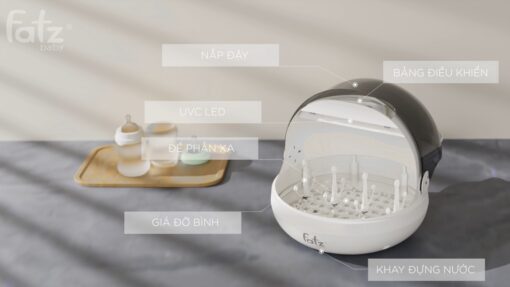 Máy úp bình sữa tiệt trùng UVC sấy khô & bảo quản - Tidy 1 - FB4268WM - Ảnh 13