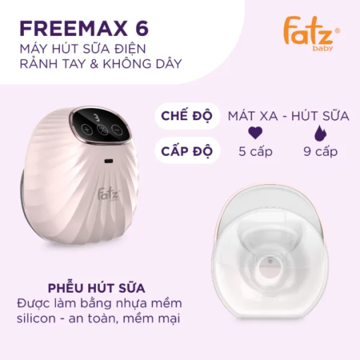 MÁY HÚT SỮA ĐIỆN RẢNH TAY & KHÔNG DÂY FREEMAX 6 – FB1211MX (1 chiếc) - Ảnh 9