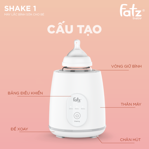 Máy lắc bình sữa điện tử cho bé Fatzbaby Shake 1 - FB3910HB - Ảnh 6