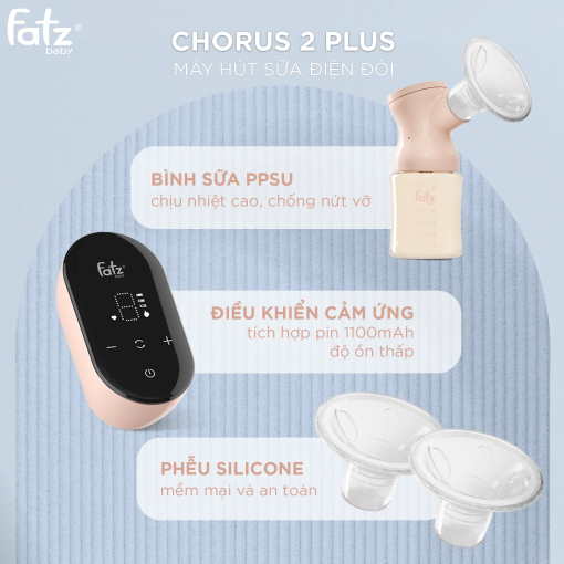 Máy hút sữa điện đôi Fatzbaby Chorus 2 Plus - FB1184MX - Ảnh 7