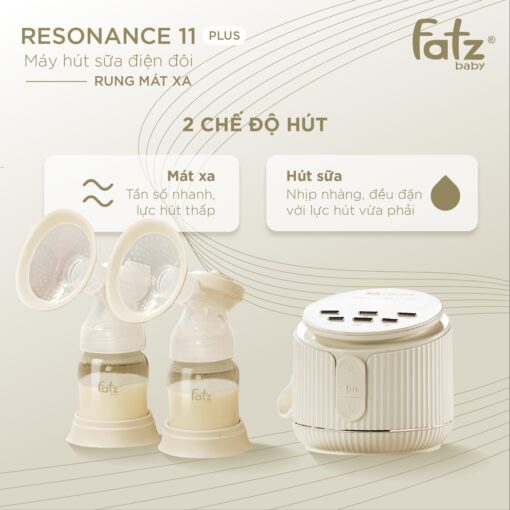 Máy hút sữa điện đôi rung mát xa Fatzbaby Resonance 11 Plus - FB1230BT - Ảnh 18