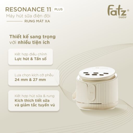 Máy hút sữa điện đôi rung mát xa Fatzbaby Resonance 11 Plus - FB1230BT - Ảnh 19