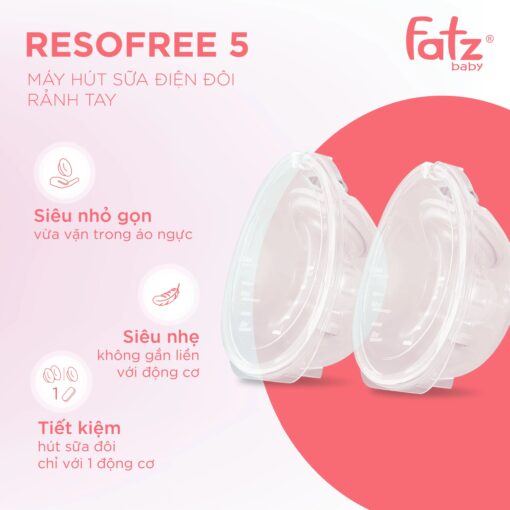 Máy hút sữa điện đôi rảnh tay Fatzbaby Resofree 5 - FB1380VN - Ảnh 3
