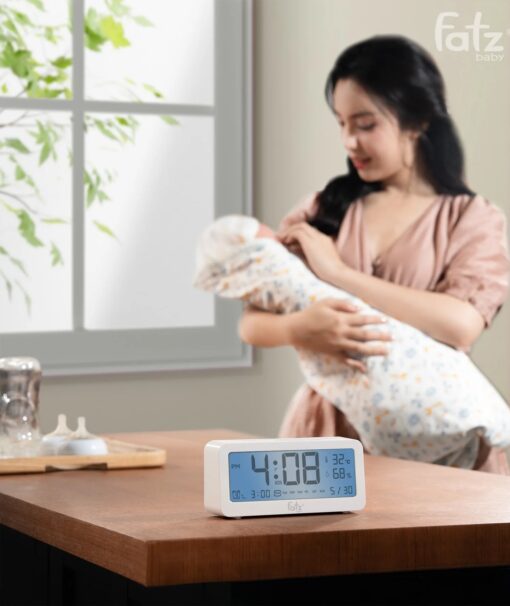 Nhiệt ẩm kế điện tử đa năng trong nhà kiêm đồng hồ báo thức cho bé Senmax 1 - FB8826WS - Ảnh 3