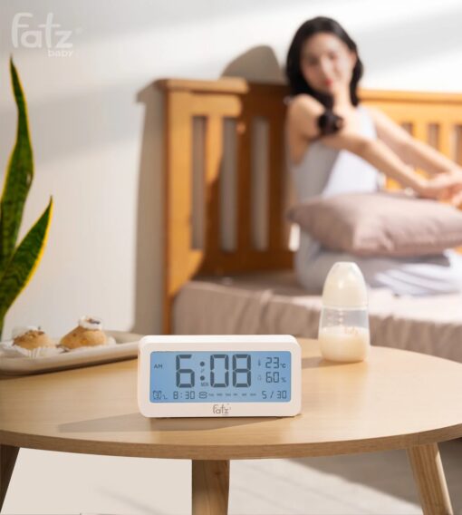 Nhiệt ẩm kế điện tử đa năng trong nhà kiêm đồng hồ báo thức cho bé Senmax 1 - FB8826WS - Ảnh 6