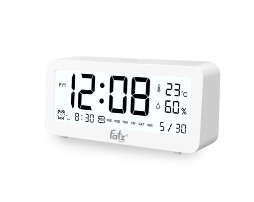 Nhiệt ẩm kế điện tử đa năng trong nhà kiêm đồng hồ báo thức cho bé Senmax 1 - FB8826WS
