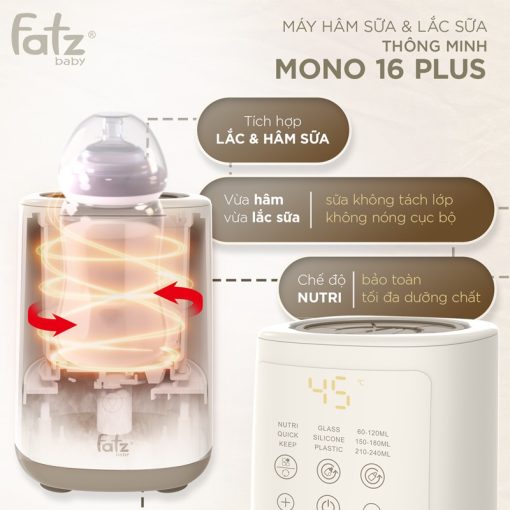 Máy hâm sữa và Lắc sữa thông minh Mono 16 plus - FB3067SJ - Ảnh 12