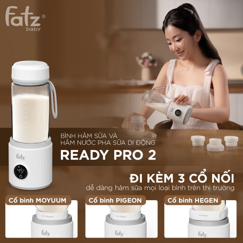 Binh ham sua va ham nuoc pha sua di dong ReadyPro 2